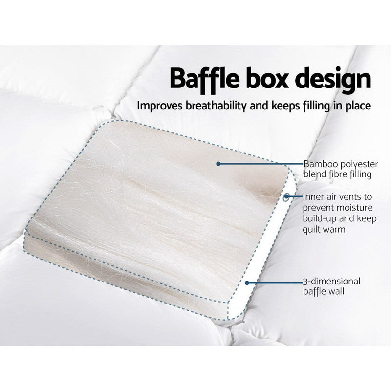 Furniture > Mattresses > Mattress Toppers - Giselle Bedding Mattress Topper Pillowtop Bamboo King - Garden Yard