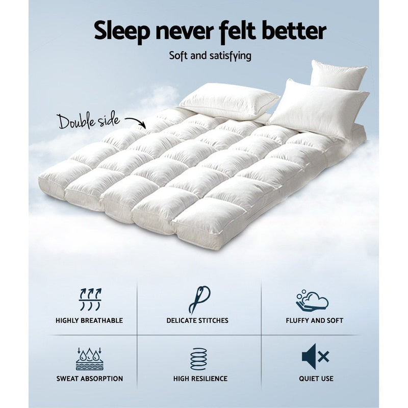 Furniture > Mattresses > Mattress Toppers - Giselle Bedding Mattress Topper Pillowtop Bamboo King - Garden Yard