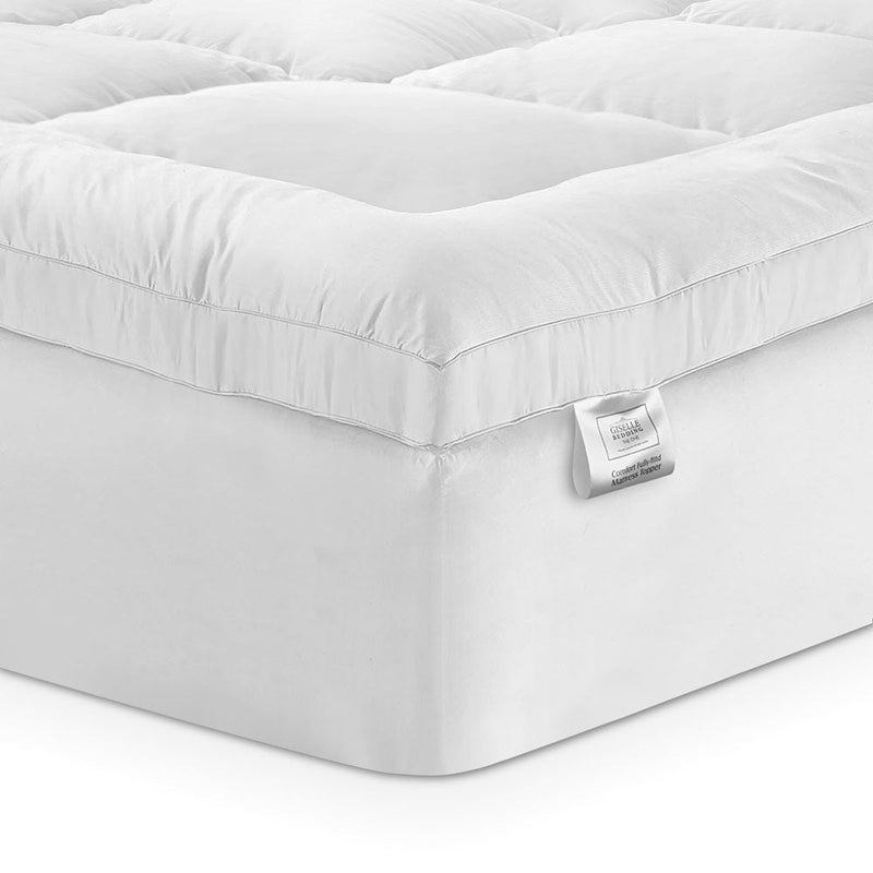 Furniture > Mattresses > Mattress Toppers - Giselle Bedding Mattress Topper Pillowtop Bamboo King Single - Garden Yard
