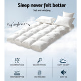 Furniture > Mattresses > Mattress Toppers - Giselle Bedding Mattress Topper Pillowtop Bamboo King Single - Garden Yard