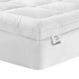 Furniture > Mattresses > Mattress Toppers - Giselle Queen Mattress Topper Pillowtop 1000GSM Microfibre Filling Protector - Garden Yard