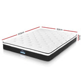 Furniture > Mattresses > Queen Mattress - Giselle Bedding 21cm Mattress Euro Top Queen - Garden Yard