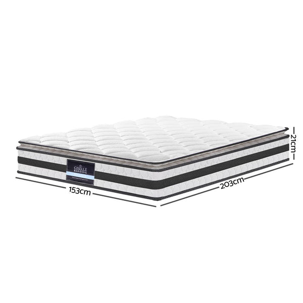 Furniture > Mattresses > Queen Mattress - Giselle Bedding 21cm Mattress Pillow Top Queen - Garden Yard