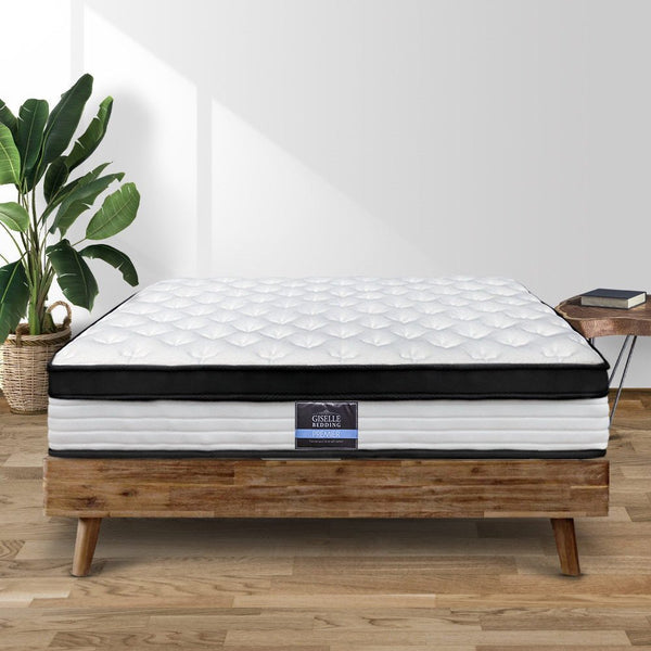Furniture > Mattresses > Queen Mattress - Giselle Bedding 31cm Mattress Euro Top Queen - Garden Yard