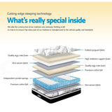Furniture > Mattresses > Queen Mattress - Giselle Bedding 32cm Mattress Euro Top Queen - Garden Yard