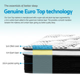Furniture > Mattresses > Queen Mattress - Giselle Bedding 32cm Mattress Euro Top Queen - Garden Yard