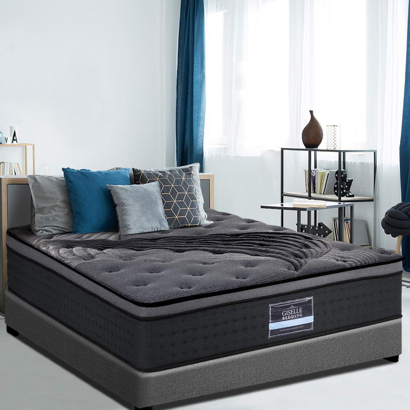 Furniture > Mattresses > Queen Mattress - Giselle Bedding 34cm Mattress Bamboo Cover Queen - Garden Yard