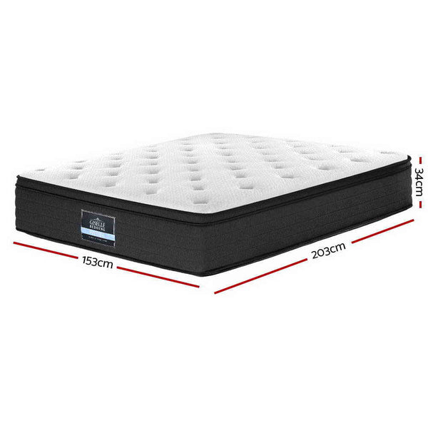 Furniture > Mattresses > Queen Mattress - Giselle Bedding 34cm Mattress Euro Top Queen - Garden Yard