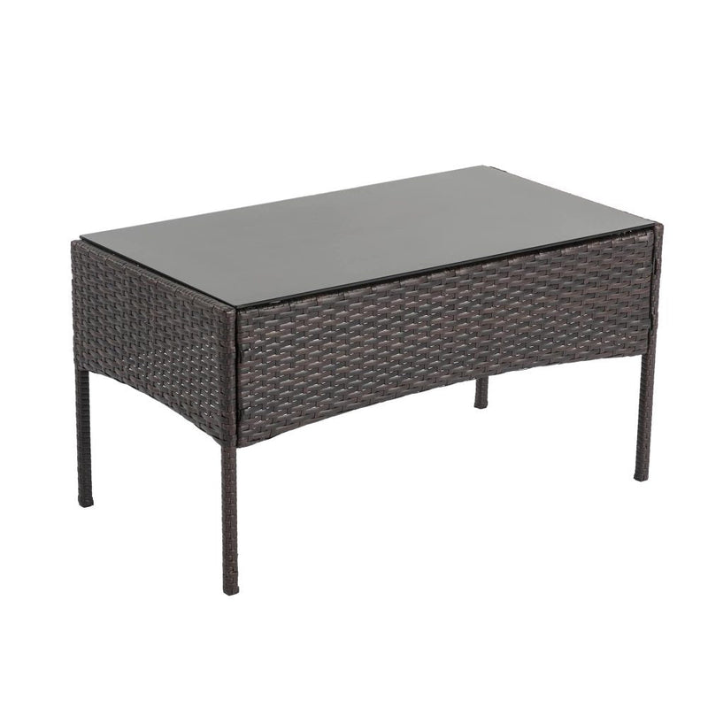 Furniture > Outdoor - Breeze 4 - Seat Wicker Outdoor Lounge Set - Garden Yard