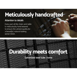 Furniture > Outdoor - Gardeon 4 - piece Outdoor Lounge Setting Wicker Patio Furniture Dining Set Black - Garden Yard