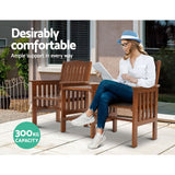 Furniture > Outdoor - Gardeon Garden Bench Chair Table Loveseat Wooden Outdoor Furniture Patio Park Brown - Garden Yard