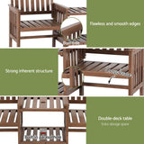 Furniture > Outdoor - Gardeon Garden Bench Chair Table Loveseat Wooden Outdoor Furniture Patio Park Brown - Garden Yard