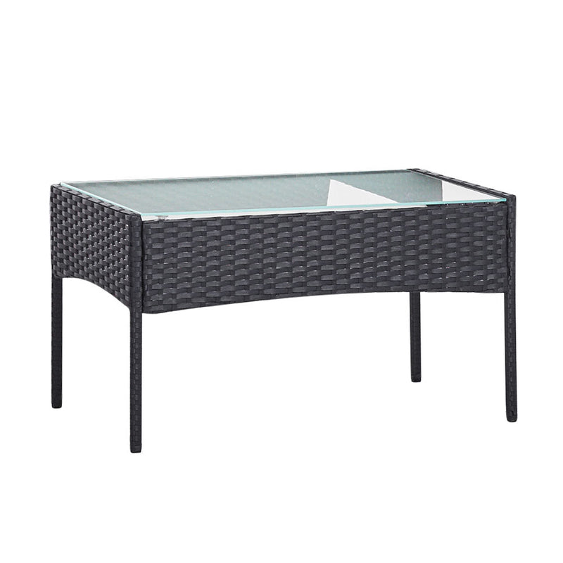 Furniture > Outdoor - Gardeon Outdoor Furniture Lounge Setting Wicker Patio Dining Set w/Storage Cover Grey - Garden Yard