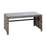 Furniture > Outdoor - Gardeon Rattan Furniture Outdoor Lounge Setting Wicker Dining Set w/Storage Cover Mixed Grey - Garden Yard