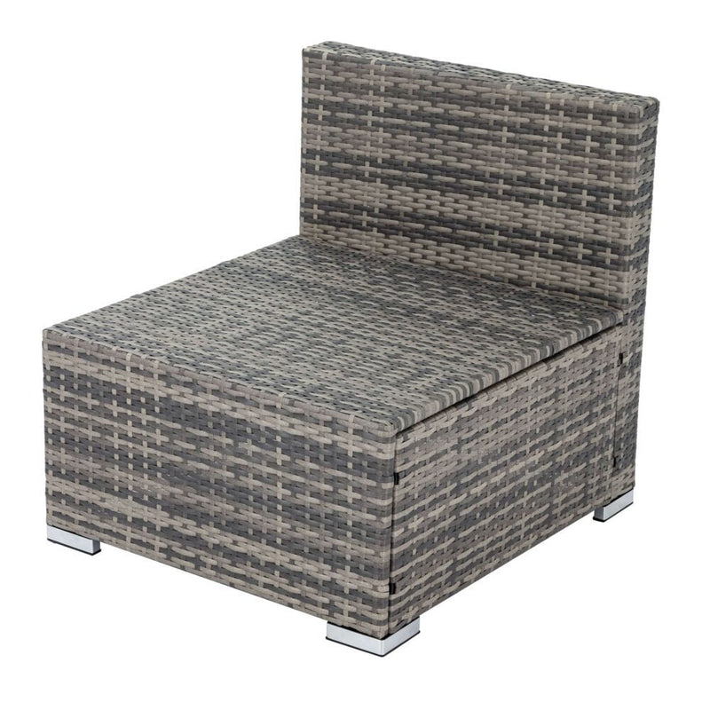 Furniture > Outdoor - Grey Armless Outdoor Sofa Set - Garden Yard