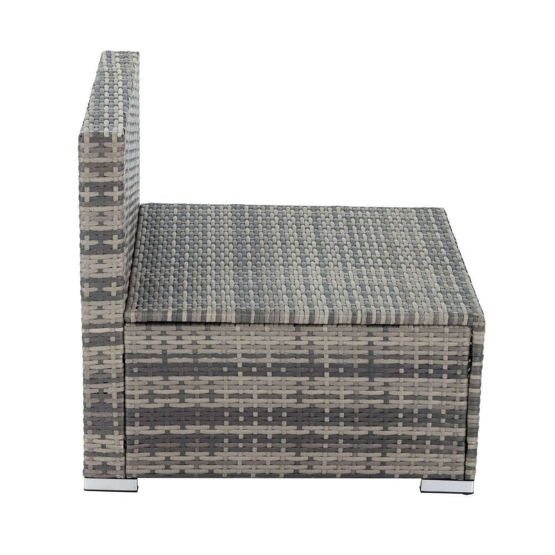 Furniture > Outdoor - Grey Armless Outdoor Sofa Set - Garden Yard