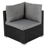 Furniture > Outdoor - Modular Outdoor Lounge Set - 9pcs Sofa, Armchairs and Coffee Table - Garden Yard