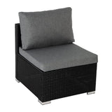 Furniture > Outdoor - Modular Outdoor Lounge Set - 9pcs Sofa, Armchairs and Coffee Table - Garden Yard