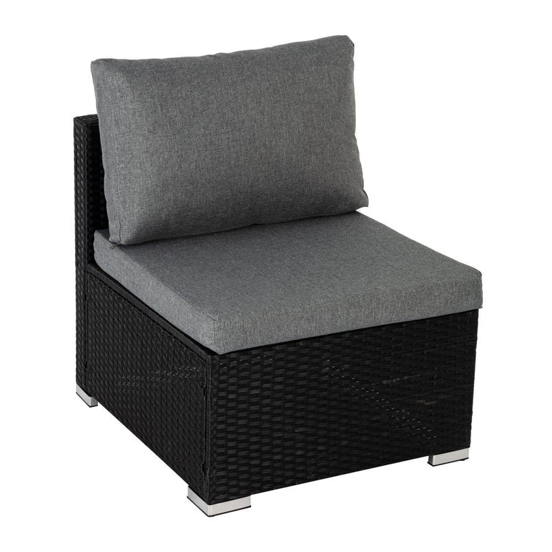 Furniture > Outdoor - Modular Outdoor Lounge Set - 9pcs Sofa, Armchairs and Coffee Table - Garden Yard