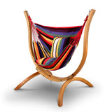 Furniture > Outdoor > Outdoor Chairs - Gardeon Hammock Chair Timber Outdoor Furniture Camping with Wooden Stand - Garden Yard