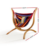 Furniture > Outdoor > Outdoor Chairs - Gardeon Hammock Chair Timber Outdoor Furniture Camping with Wooden Stand - Garden Yard