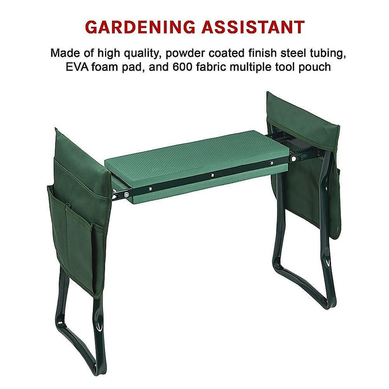  - Garden Seat Folding Kneeler Bench Kneeling Soft Eva Pad - Garden Yard