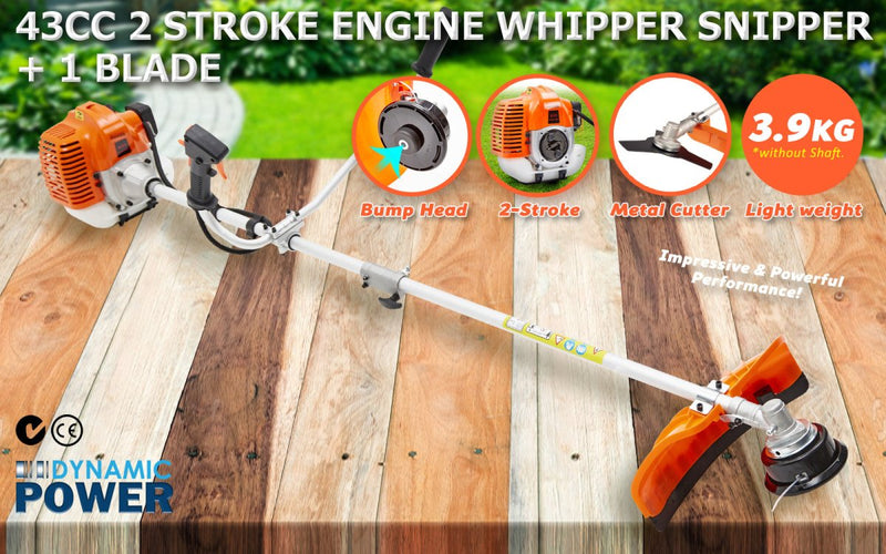  - Garden Whipper Snipper Brush Cutter 43cc + 1 Blade - Garden Yard