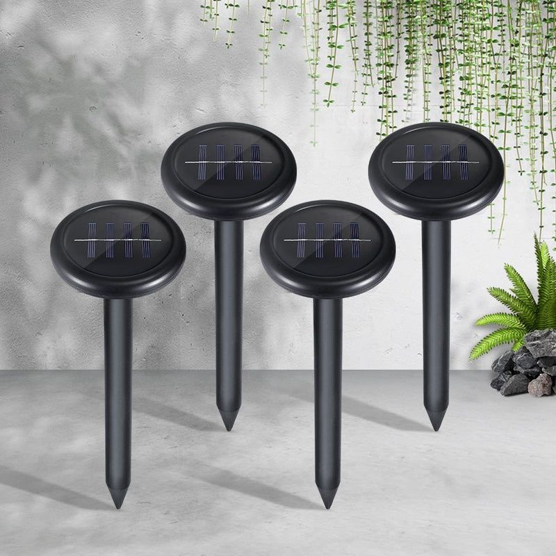  - Gardeon Solar Powered Ultrasonic Snake Repeller | 4 Pieces - Garden Yard