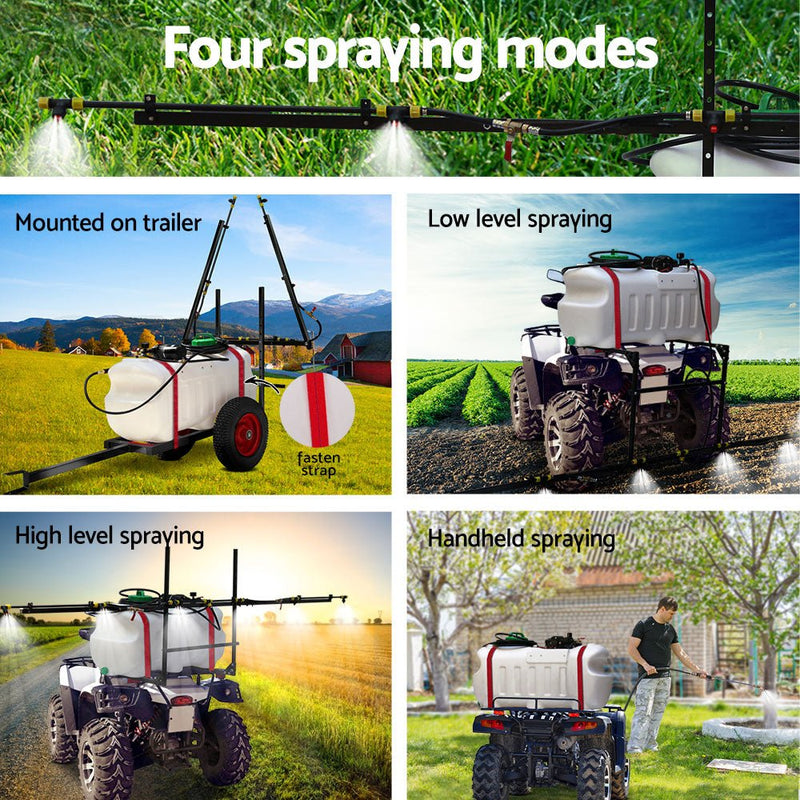  - Giantz Weed Sprayer 100L Trailer 3M Boom Garden Spray - Garden Yard