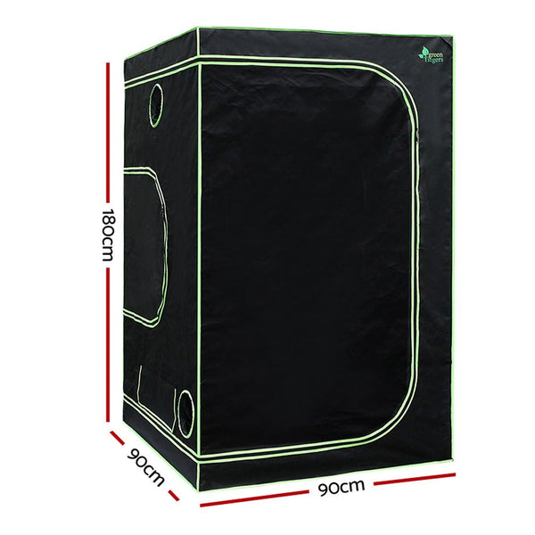  - Greenfingers Grow Tent Light Kit 90x90x180CM with LED, Vent Fan - Garden Yard