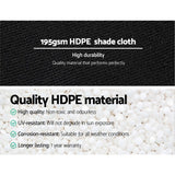 Close up view of black mono-tape knitted UV-stabilised HDPE shade cloth fabric