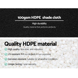 Macro close up of UV stabilized HDPE mono tape knitted black shade cloth fabric