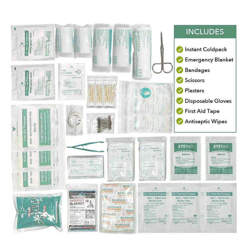 Health & Beauty > Health & Wellbeing > First Aid Kits - 210Pcs Approval Deluxe Medical First Aid Kit - Garden Yard