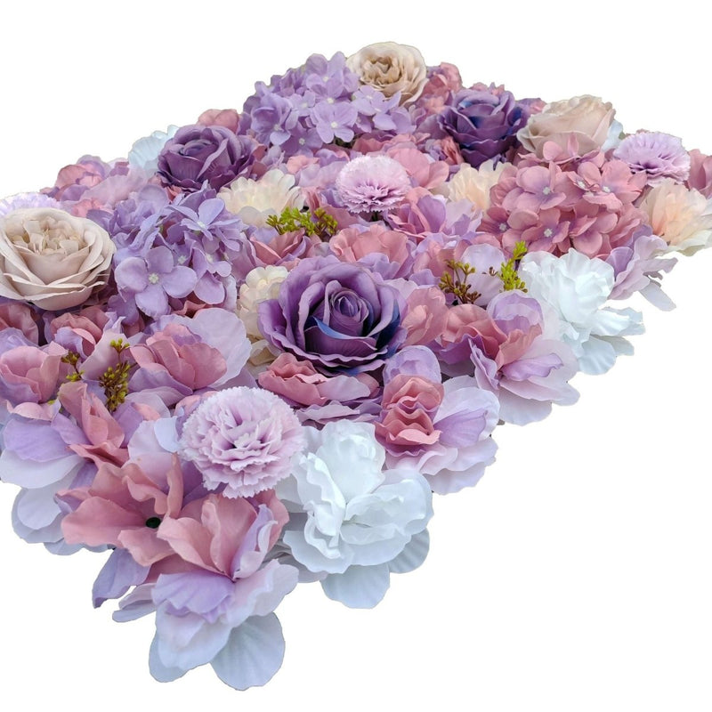 Home & Garden > Artificial Plants > Artifical Flowers & Plants - Artificial Flower Wall Backdrop Panel 40cm X 60cm Mixed Pink & White Flowers - Garden Yard