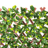 Home & Garden > Artificial Plants > Artificial Hanging Plants - Jasmine Artificial Hedge Extendable Trellis / Screen 2 Meter By 1 Meter UV Resistant (PVC) - Garden Yard