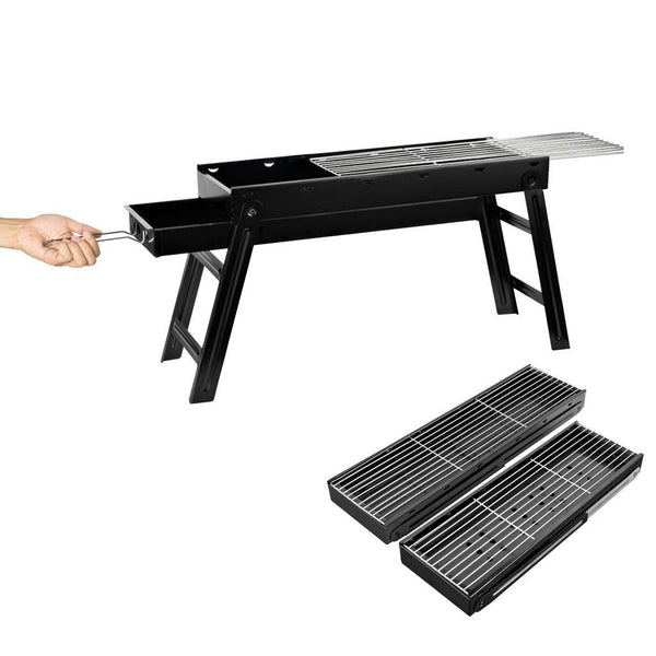Home & Garden > BBQ > BBQ Tools - Foldable Portable BBQ Charcoal Grill Barbecue Camping Hibachi Picnic small - Garden Yard