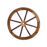 Home & Garden > Decor > Garden Ornaments - Gardeon Garden Decor Outdoor Ornament Wooden Wagon Wheel - Garden Yard