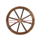 Home & Garden > Decor > Garden Ornaments - Gardeon Garden Decor Outdoor Ornament Wooden Wagon Wheel - Garden Yard