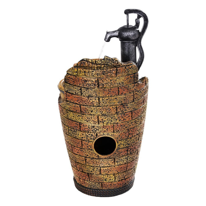 Home & Garden > Fountains > Fountain & Ponds Accessories - Gardeon Solar Fountain Water Feature Outdoor Cascading Hand Pump Design 80CM - Garden Yard