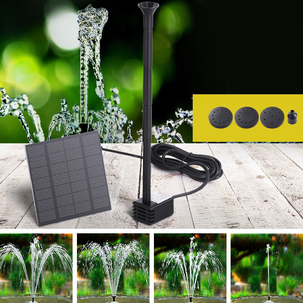 Home & Garden > Fountains > Fountain & Ponds Accessories - Gardeon Solar Pond Pump Submersible Water Fountain Kit 2.6FT - Garden Yard