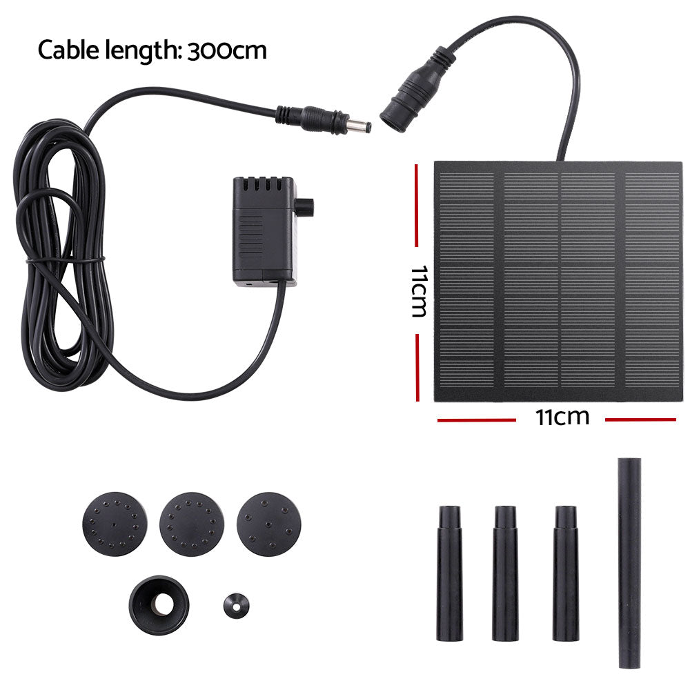 Home & Garden > Fountains > Fountain & Ponds Accessories - Gardeon Solar Pond Pump Submersible Water Fountain Kit 2.6FT - Garden Yard