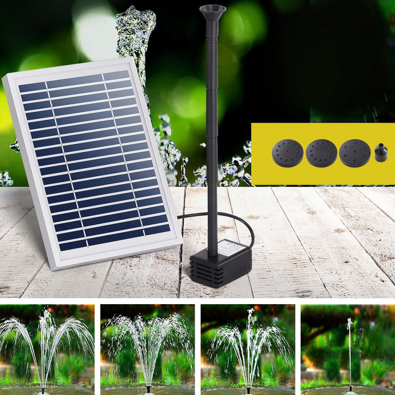 Home & Garden > Fountains > Fountain & Ponds Accessories - Gardeon Solar Pond Pump Submersible Water Fountain Kit 4.4FT - Garden Yard