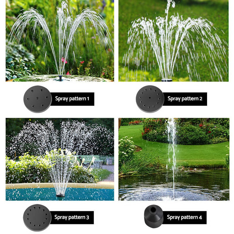 Home & Garden > Fountains > Fountain & Ponds Accessories - Gardeon Solar Pond Pump Submersible Water Fountain Kit 4FT - Garden Yard