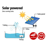 Home & Garden > Fountains > Fountain & Ponds Accessories - Gardeon Solar Pond Pump Submersible Water Fountain Kit 4FT - Garden Yard