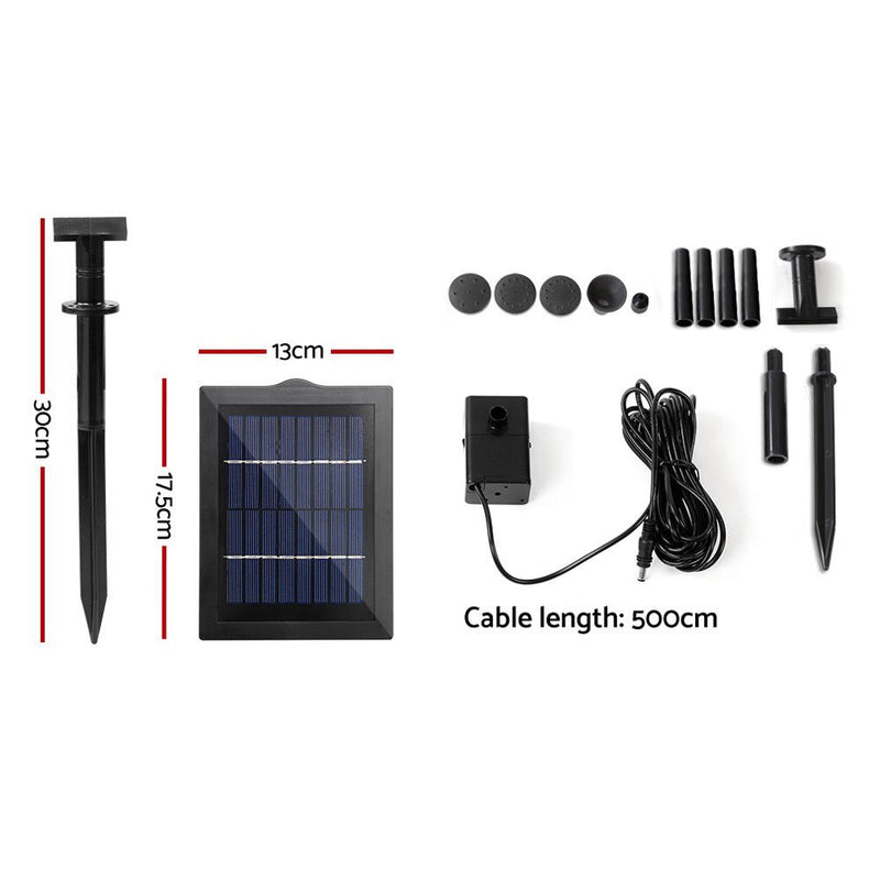 Home & Garden > Fountains > Fountain & Ponds Accessories - Gardeon Solar Pond Pump Submersible Water Fountain Kit 4FT - Garden Yard