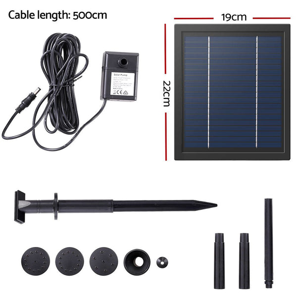 Home & Garden > Fountains > Fountain & Ponds Accessories - Gardeon Solar Pond Pump Submersible Water Fountain Kit 6.1FT - Garden Yard