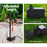 Home & Garden > Fountains > Fountain & Ponds Accessories - Gardeon Solar Pond Pump Submersible Water Fountain Kit 6.1FT - Garden Yard