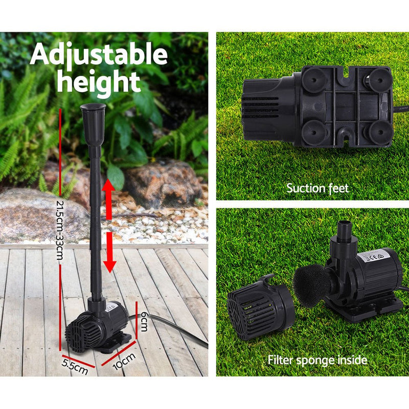 Home & Garden > Fountains > Fountain & Ponds Accessories - Gardeon Solar Pond Pump Submersible Water Fountain Kit 9.8FT - Garden Yard