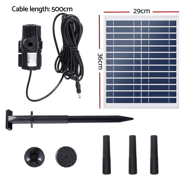 Home & Garden > Fountains > Fountain & Ponds Accessories - Gardeon Solar Pond Pump Submersible Water Fountain Kit 9.8FT - Garden Yard