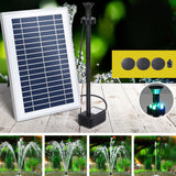 Home & Garden > Fountains > Fountain & Ponds Accessories - Gardeon Solar Pond Pump Submersible Water Fountain with Battery LED Lights 4.4FT - Garden Yard